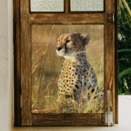 Leopard Basks in Aeftermiddag Sol Decoupage