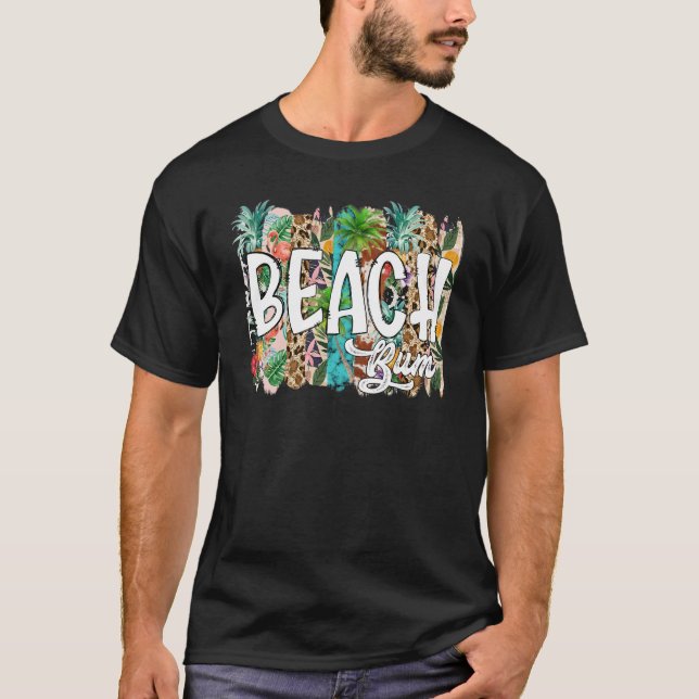 Leopard Beach Bum Beach sommaruppehåll T Shirt (Framsida)