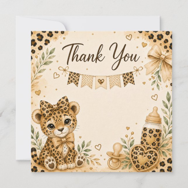 Leopard Bebisdopp Tack Kort (Framsida)