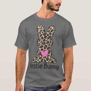 Leopard Bestie BFF Påskhare Glad påsk Dag B T Shirt