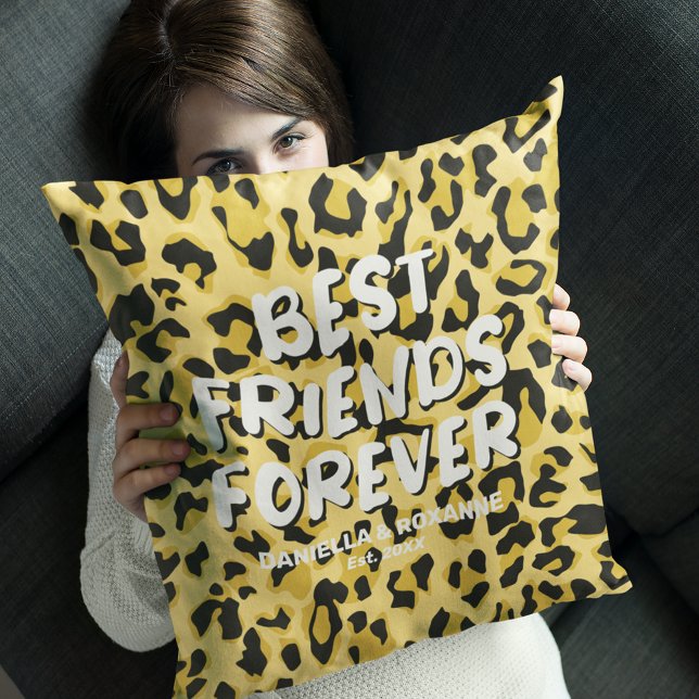 Leopard BFF Best Friends Forever Kudde (Skapare uppladdad)