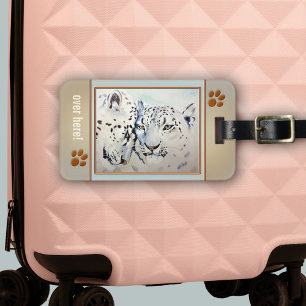 Leopard Big Cat Kärlek Luggage Tag Bagagebricka