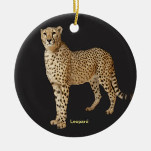 Leopard-bild för cirkulär Ornament