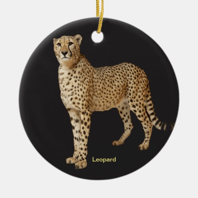 Leopard-bild för cirkulär Ornament (Framsidan)