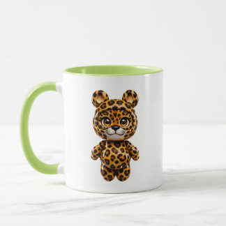 Leopard Björn Mugg Glansig Kawaii