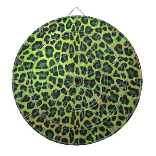 Leopard Black and Grönt Print Piltavla