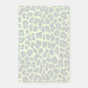 Leopard Black and Grönt Print Post-it Block