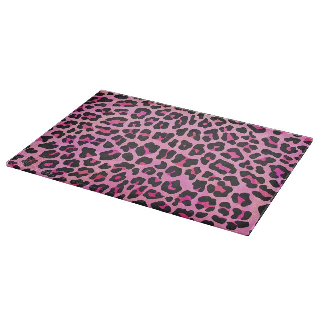 Leopard Black and Shock rosa Print (Hörn)
