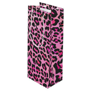 Leopard Black and Shock rosa Print