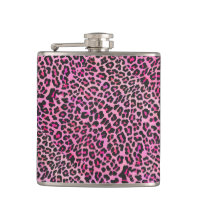 Leopard Black and Shock rosa Print
