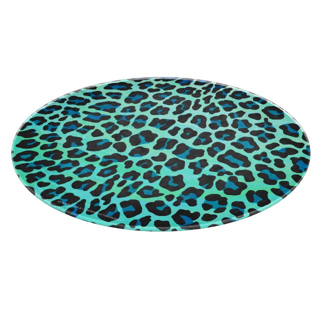 Leopard Black and Teal Print (Hörn)