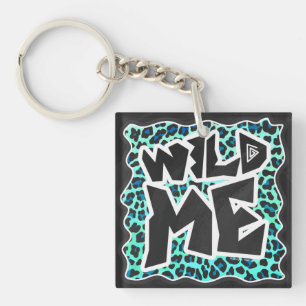 Leopard Black and Teal Print