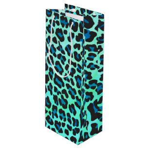 Leopard Black and Teal Print