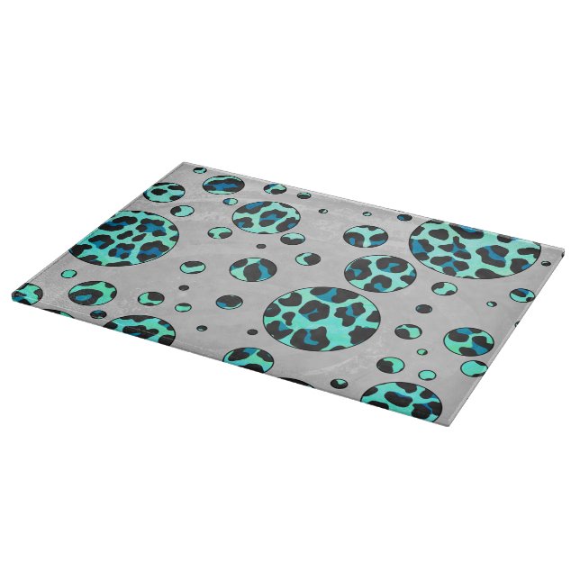 Leopard Black and Teal Print (Hörn)