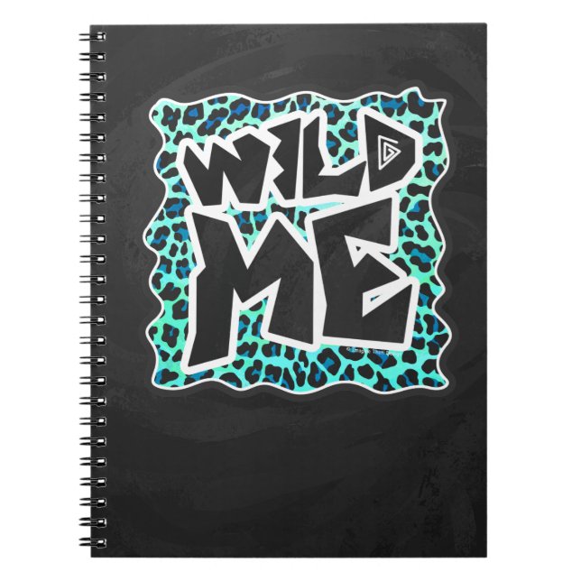 Leopard Black and Teal Print Anteckningsbok (Framsidan)