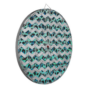 Leopard Black and Teal Print Darttavla