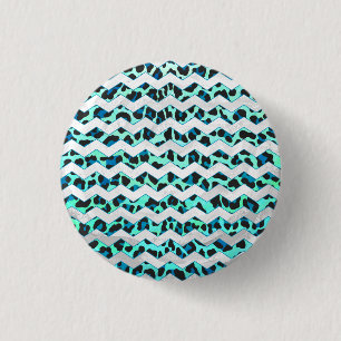 Leopard Black and Teal Print Knapp