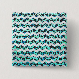 Leopard Black and Teal Print Knapp