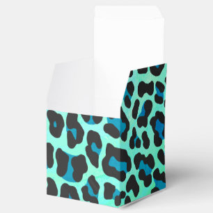 Leopard Black and Teal Print Presentaskar