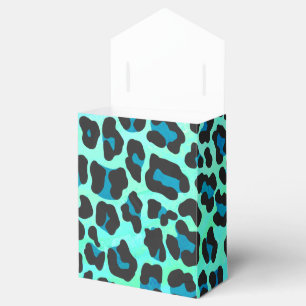 Leopard Black and Teal Print Presentaskar
