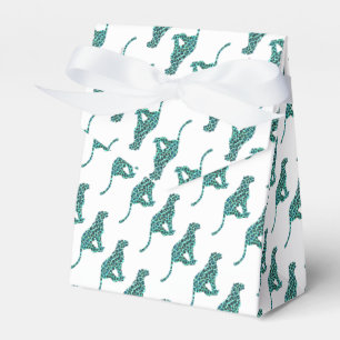 Leopard Black and Teal Print Presentaskar