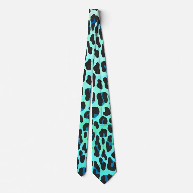 Leopard Black and Teal Print Slips (Baksida)