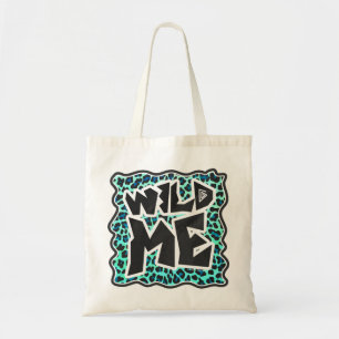 Leopard Black and Teal Print Tygkasse