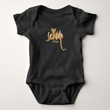 Leopard Black baby one-biet bodydress
