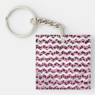 Leopard Black och Shock rosa Chevron Print