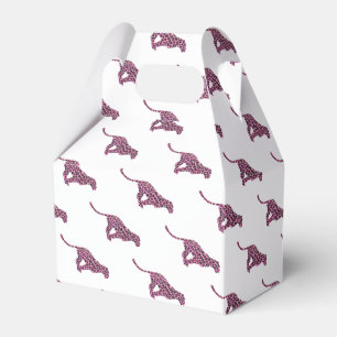 Leopard Black och Shock rosa Print Siloette Presentaskar