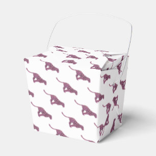 Leopard Black och Shock rosa Print Siloette Presentaskar