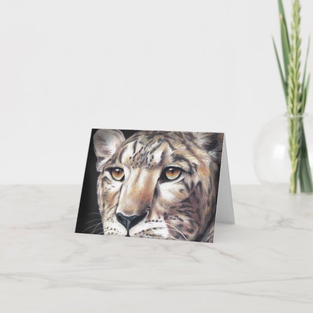 Leopard Blank Note Card Kort (Framsida)