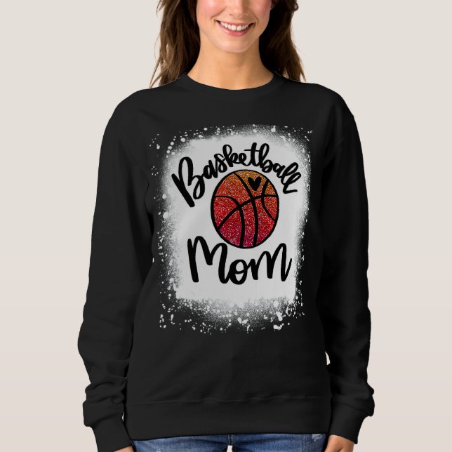 Leopard Bleached Basketball Mamma Game Day 1 T Shirt (Framsida)