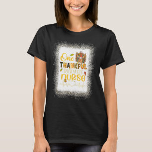 Leopard Bleached One Thankful Dialys Nurse Turke T Shirt