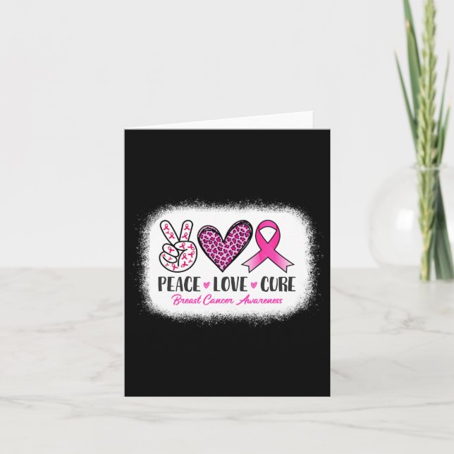 Leopard Bleached Peace Kärlek Cure Leopard Breast  Kort (Framsida)