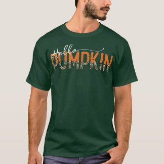Leopard Boho Hej Pumpkin Cute Autumn Halloween T Shirt