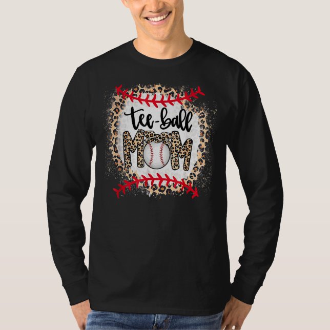 Leopard Boll Mamma Mors dag Teeball Mamma T Shirt (Framsida)