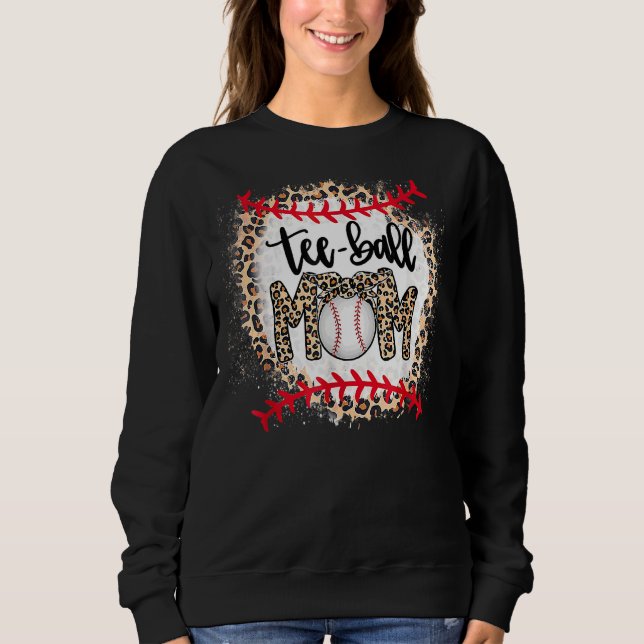 Leopard Boll Mamma Mors dag Teeball Mamma T Shirt (Framsida)