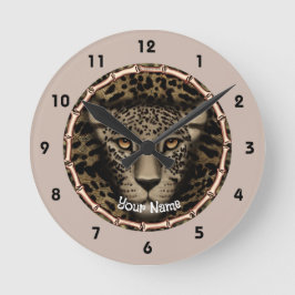 Leopard Bones Clock Rund Klocka