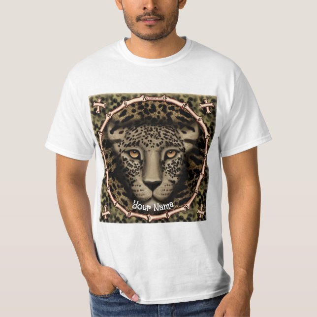 Leopard Bones  T Shirt (Framsida)