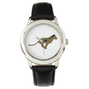 Leopard Brown och Gult Silhouette Armbandsur