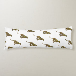 Leopard Brown och Gult Silhouette Kroppskudde