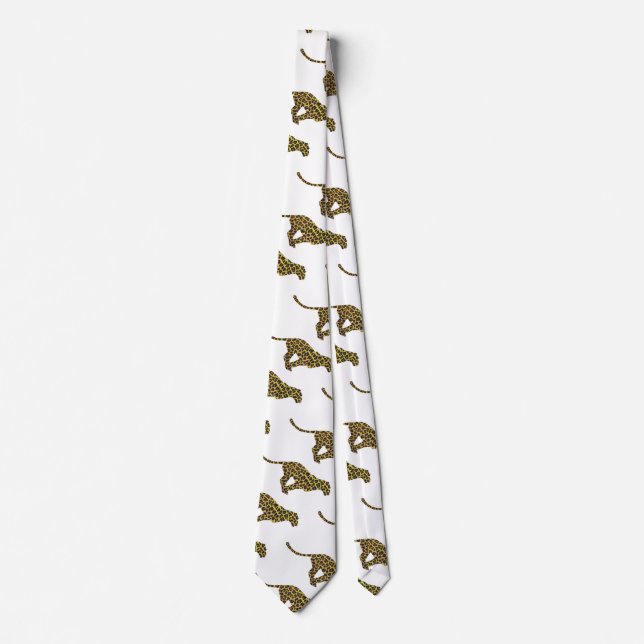Leopard Brown och Gult Silhouette Slips (Framsida)