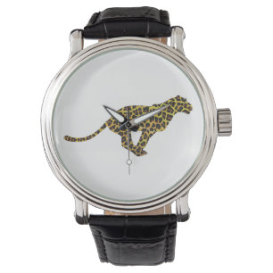 Leopard Brown och Gult Siloette Armbandsur