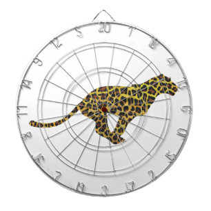 Leopard Brown och Gult Siloette Darttavla