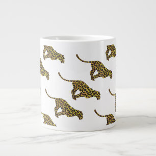 Leopard Brown och Gult Siloette Jumbo Mugg