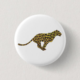 Leopard Brown och Gult Siloette Knapp