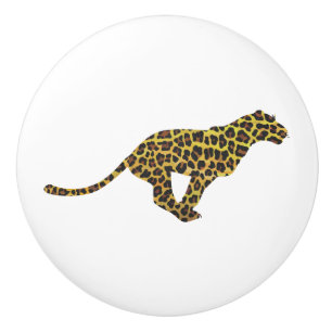 Leopard Brown och Gult Siloette Knopp
