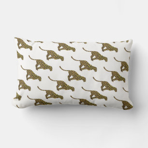 Leopard Brown och Gult Siloette Lumbarkudde