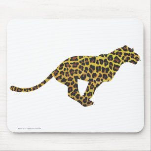 Leopard Brown och Gult Siloette Musmatta